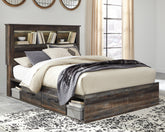 J&M Furniture - Ashley Furniture - Drystan Queen Bookcase Bed with 2 Storage Drawers - Queen Bookcase Bed with 2 Storage Drawers - B211B17